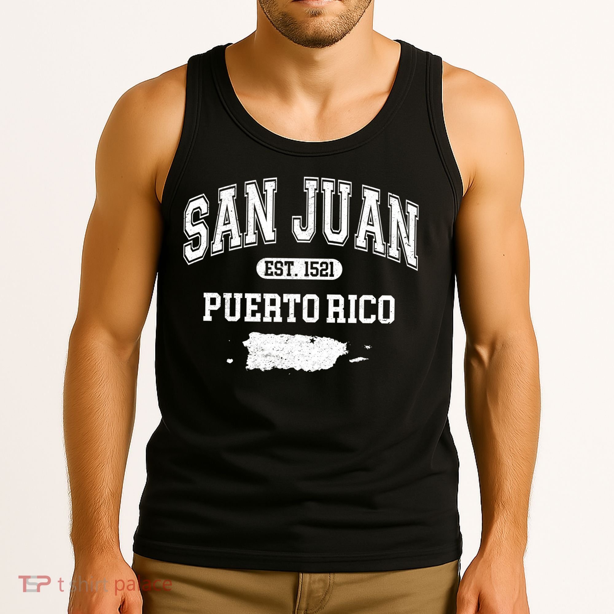San Juan Puerto Rico Est 1521 Varsity Tank Top