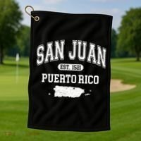 San Juan Puerto Rico Est 1521 Varsity Golf Towel thumb 1