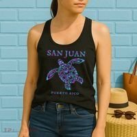 San Juan Puerto Rico Sea Turtle Women's Tank Top thumb 2