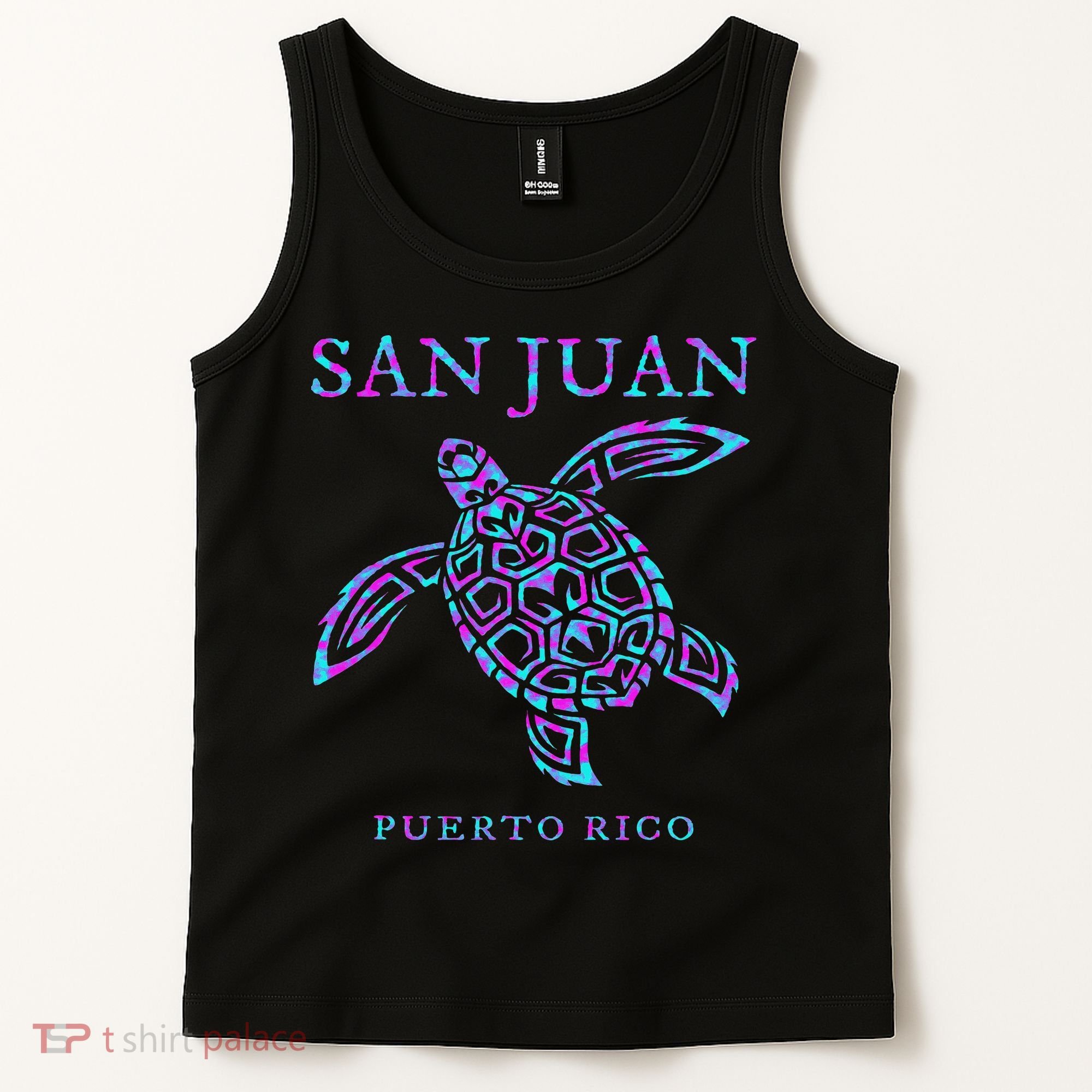 San Juan Puerto Rico Sea Turtle Tank Top