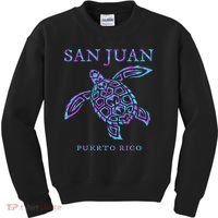 San Juan Puerto Rico Sea Turtle Kids Sweatshirt thumb 0