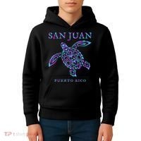 San Juan Puerto Rico Sea Turtle Kids Hoodie thumb 4
