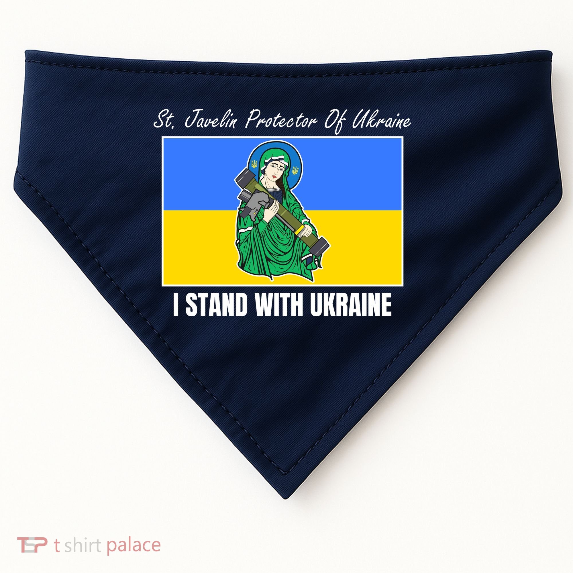 St. Javelin Protector Of Ukraine I Stand With Ukraine USA-Made Doggie Bandana