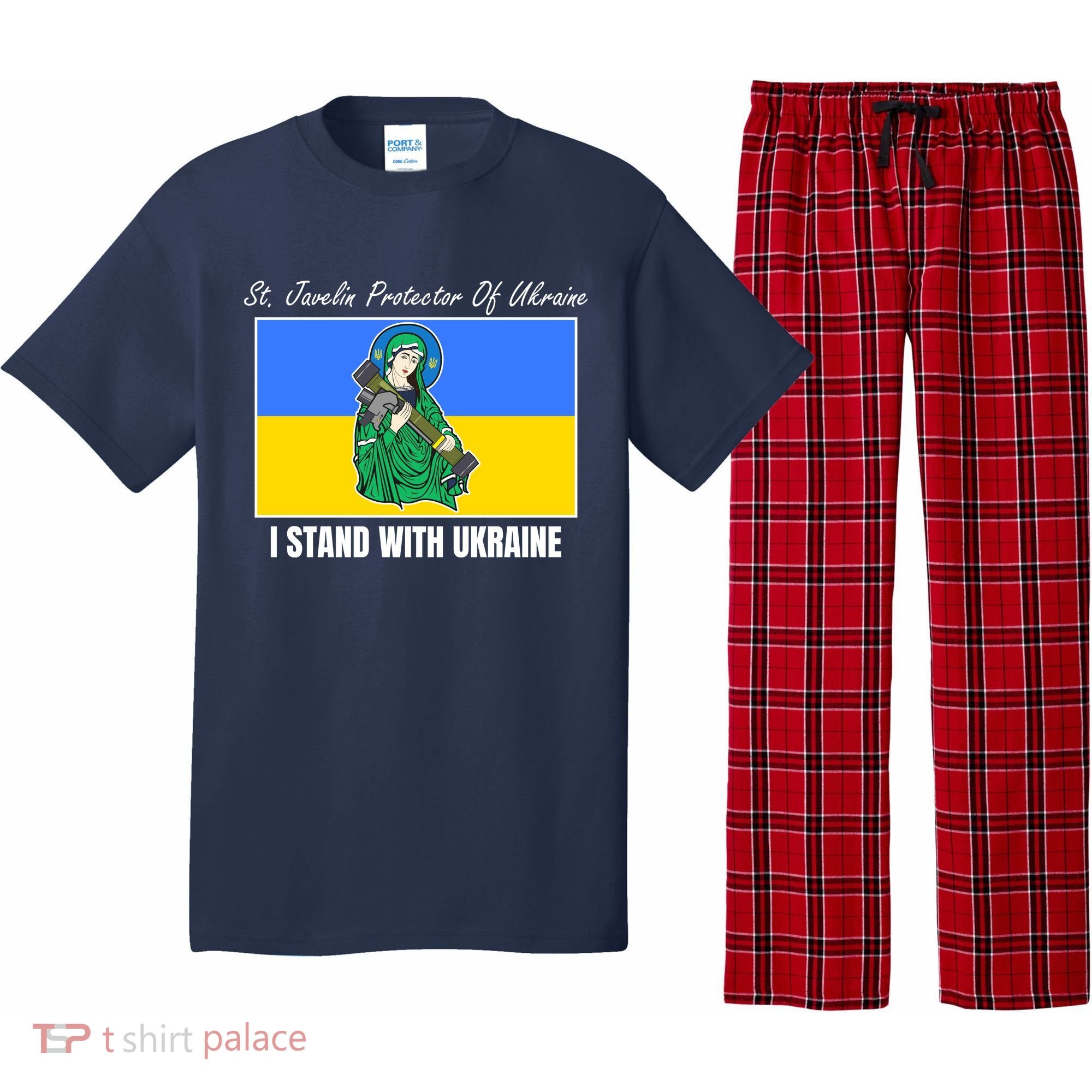 St. Javelin Protector Of Ukraine I Stand With Ukraine Pajama Set