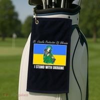 St. Javelin Protector Of Ukraine I Stand With Ukraine Golf Towel thumb 2