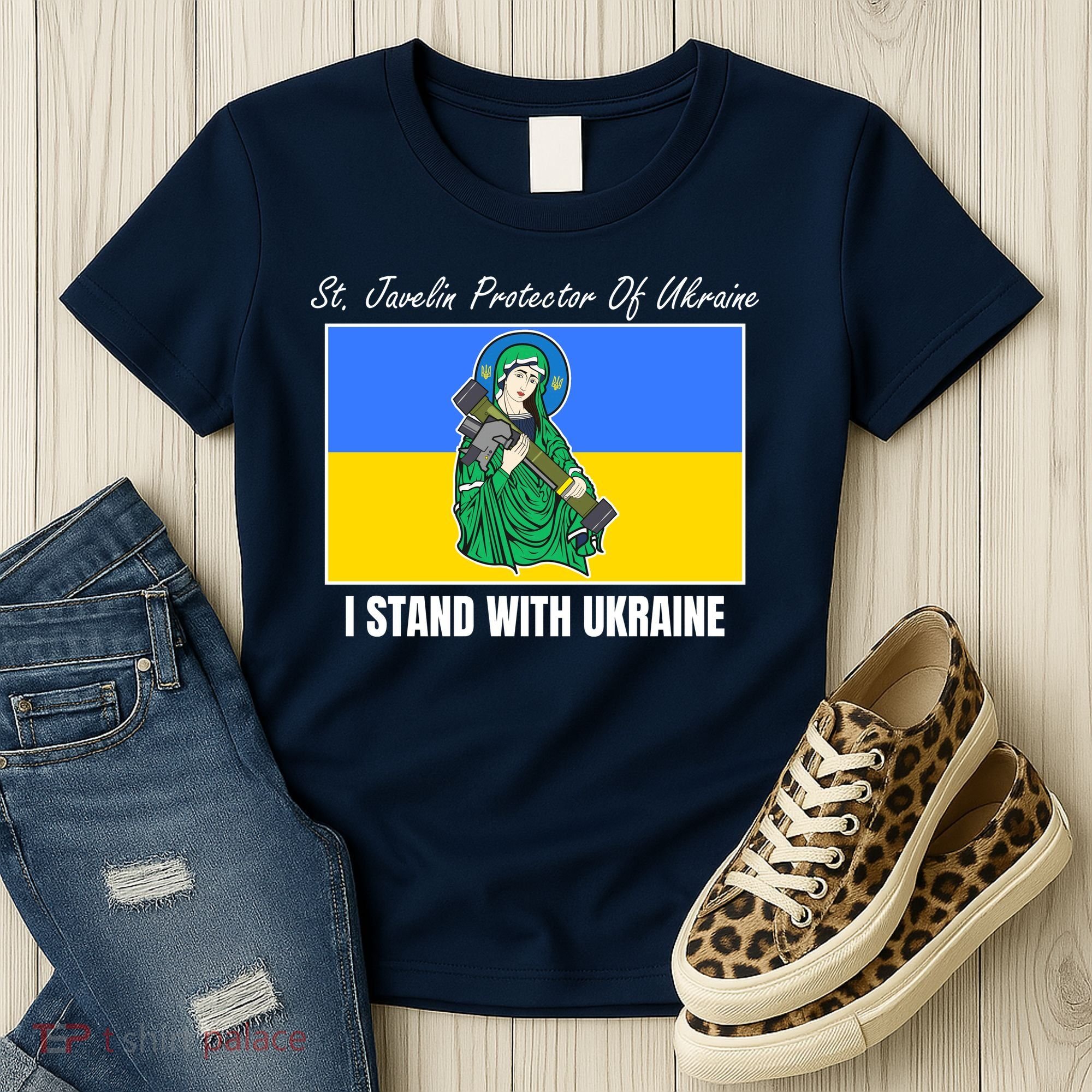 St. Javelin Protector Of Ukraine I Stand With Ukraine Women's T-Shirt