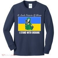 St. Javelin Protector Of Ukraine I Stand With Ukraine Kids Long Sleeve Shirt thumb 0
