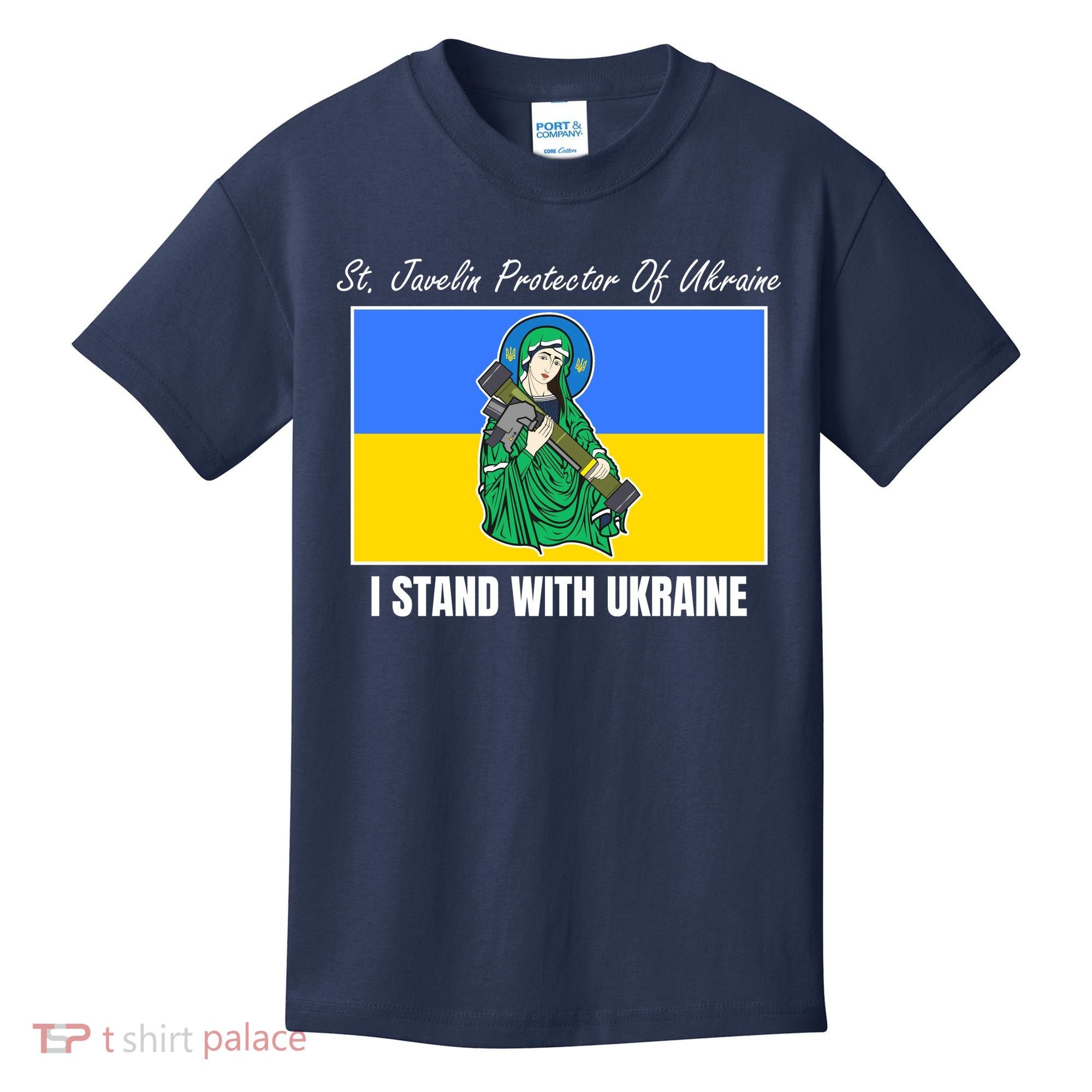 St. Javelin Protector Of Ukraine I Stand With Ukraine Kids T-Shirt