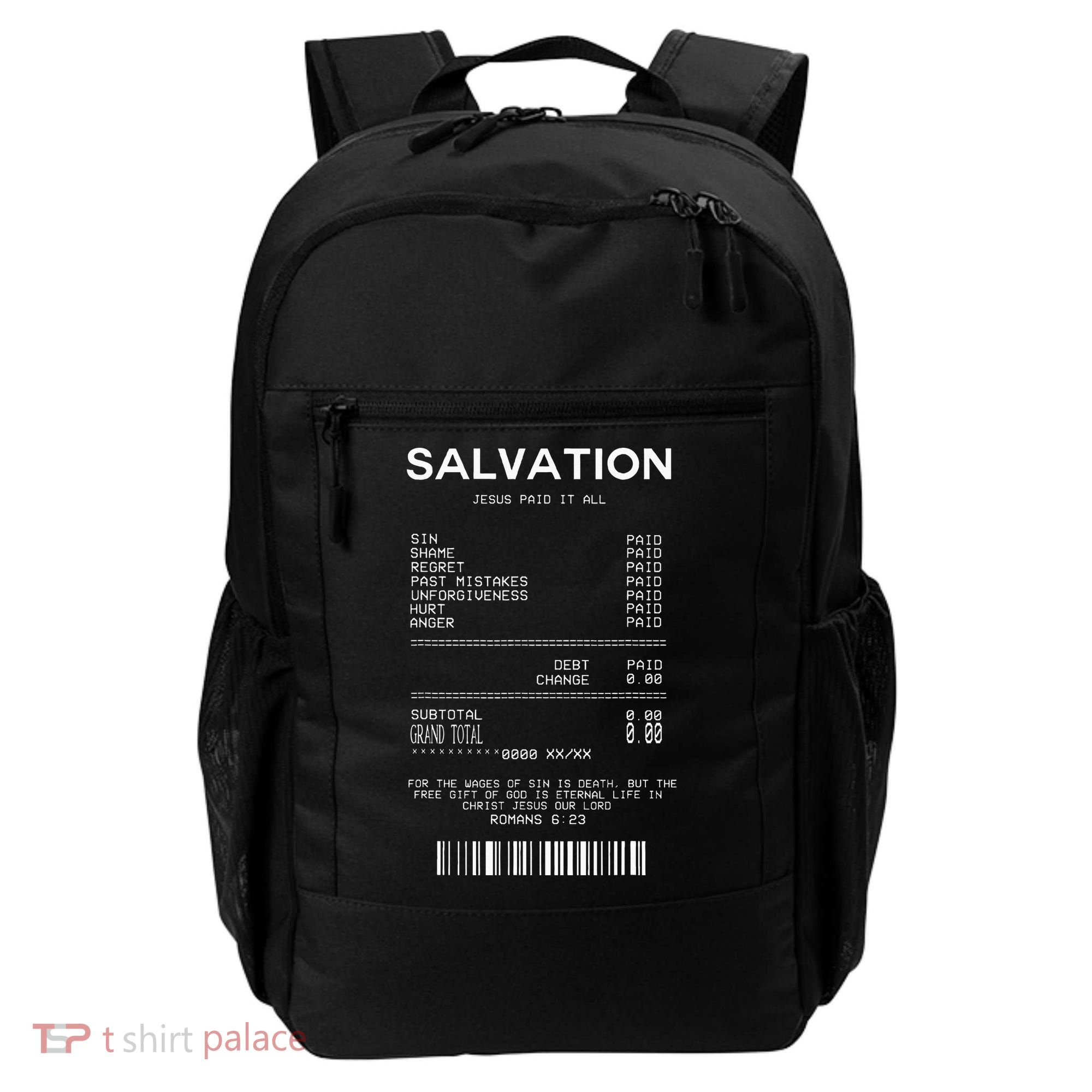 Salvation Jesus Paid It All Christian Backpack