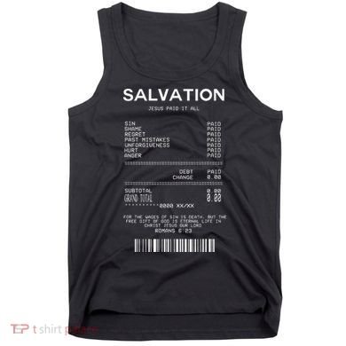 Salvation Jesus Paid It All Christian Tank Top