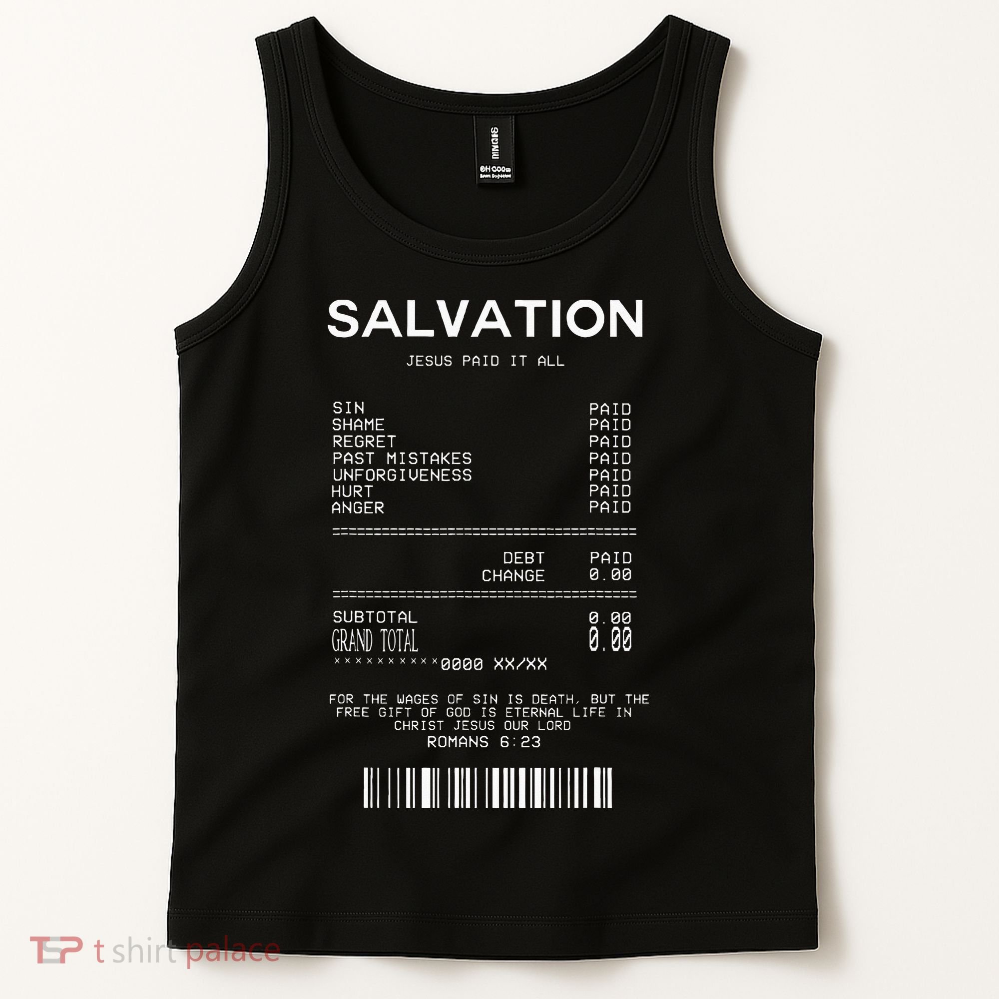 Salvation Jesus Paid It All Christian Tank Top