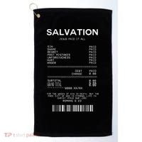 Salvation Jesus Paid It All Christian Golf Towel thumb 0