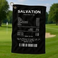 Salvation Jesus Paid It All Christian Golf Towel thumb 1