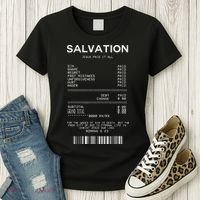 Salvation Jesus Paid It All Christian Women's T-Shirt thumb 3