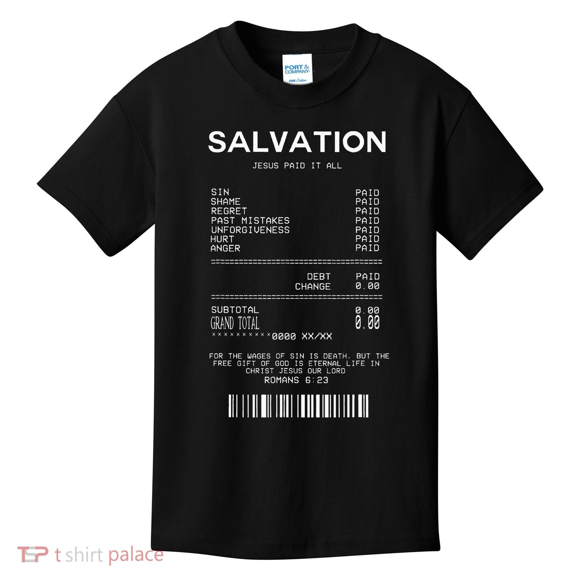 Salvation Jesus Paid It All Christian Kids T-Shirt