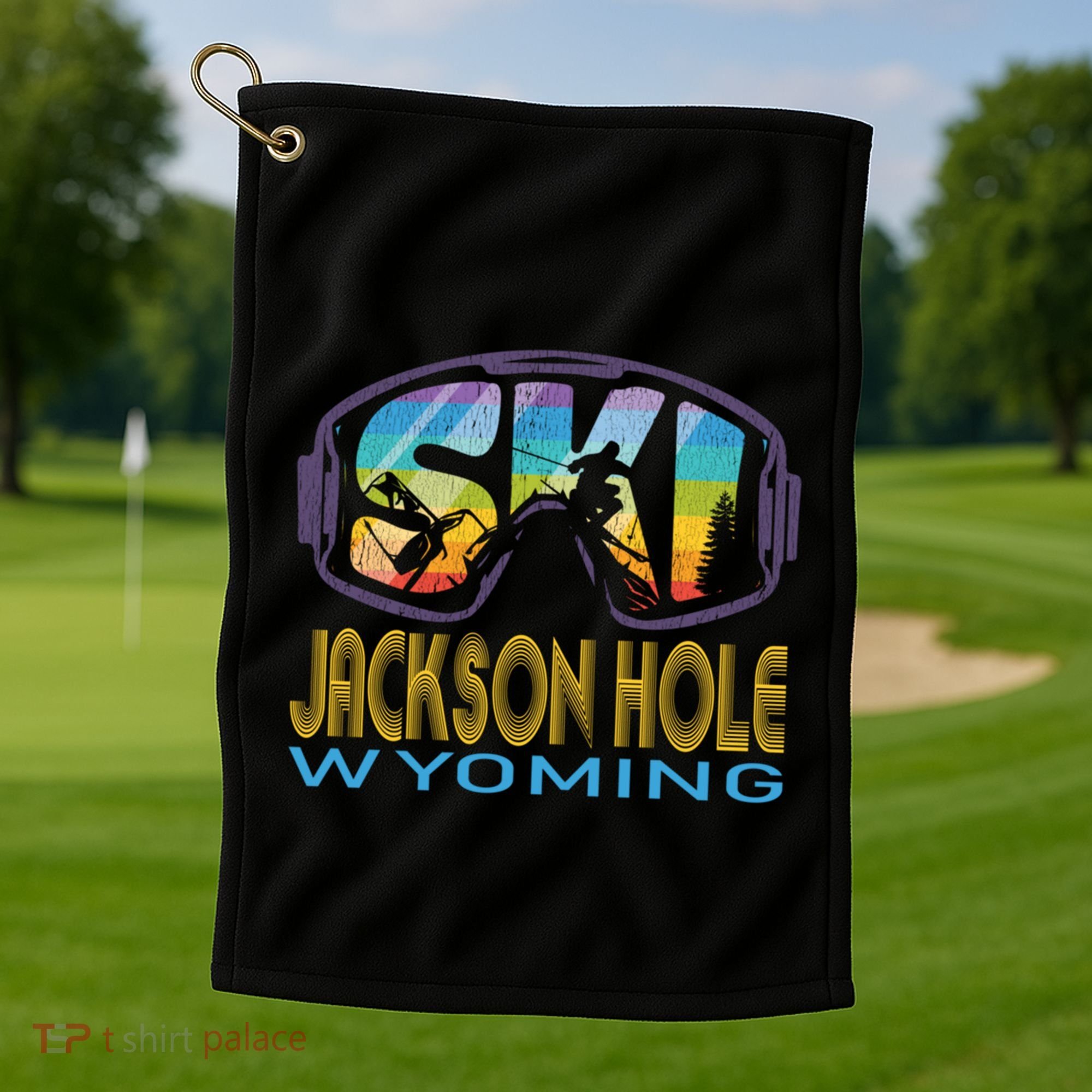 Ski Jay Peak Vermont Skiing Vacation Gift Golf Towel