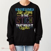 Sewing Jesus Quilting Needle Funny Women's Sweatshirt thumb 0
