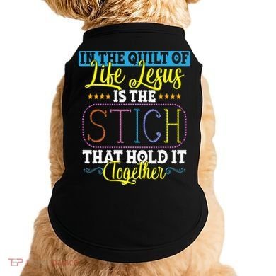 Sewing Jesus Quilting Needle Funny Doggie Tank