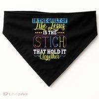 Sewing Jesus Quilting Needle Funny USA-Made Doggie Bandana thumb 0