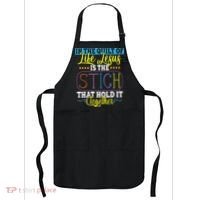 Sewing Jesus Quilting Needle Funny Apron thumb 0