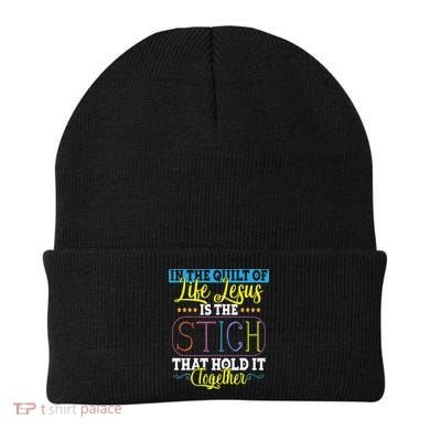 Sewing Jesus Quilting Needle Funny Beanie