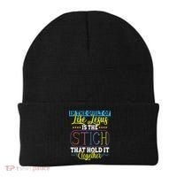 Sewing Jesus Quilting Needle Funny Beanie thumb 0
