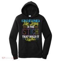 Sewing Jesus Quilting Needle Funny Women's Hoodie thumb 0