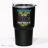 Sewing Jesus Quilting Needle Funny Tumbler thumb 0