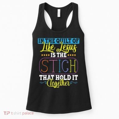 Sewing Jesus Quilting Needle Funny Women's Tank Top