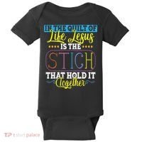 Sewing Jesus Quilting Needle Funny Baby Bodysuit thumb 0
