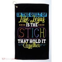 Sewing Jesus Quilting Needle Funny Golf Towel thumb 0