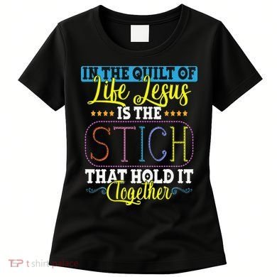 Sewing Jesus Quilting Needle Funny Women's T-Shirt