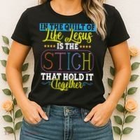 Sewing Jesus Quilting Needle Funny Women's T-Shirt thumb 2