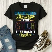 Sewing Jesus Quilting Needle Funny Women's T-Shirt thumb 3