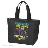 Sewing Jesus Quilting Needle Funny Tote Bag thumb 3