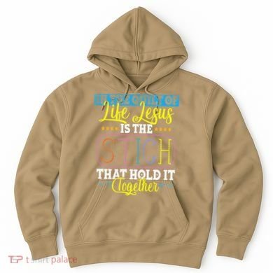 Sewing Jesus Quilting Needle Funny Hoodie