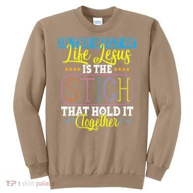Sewing Jesus Quilting Needle Funny Sweatshirt