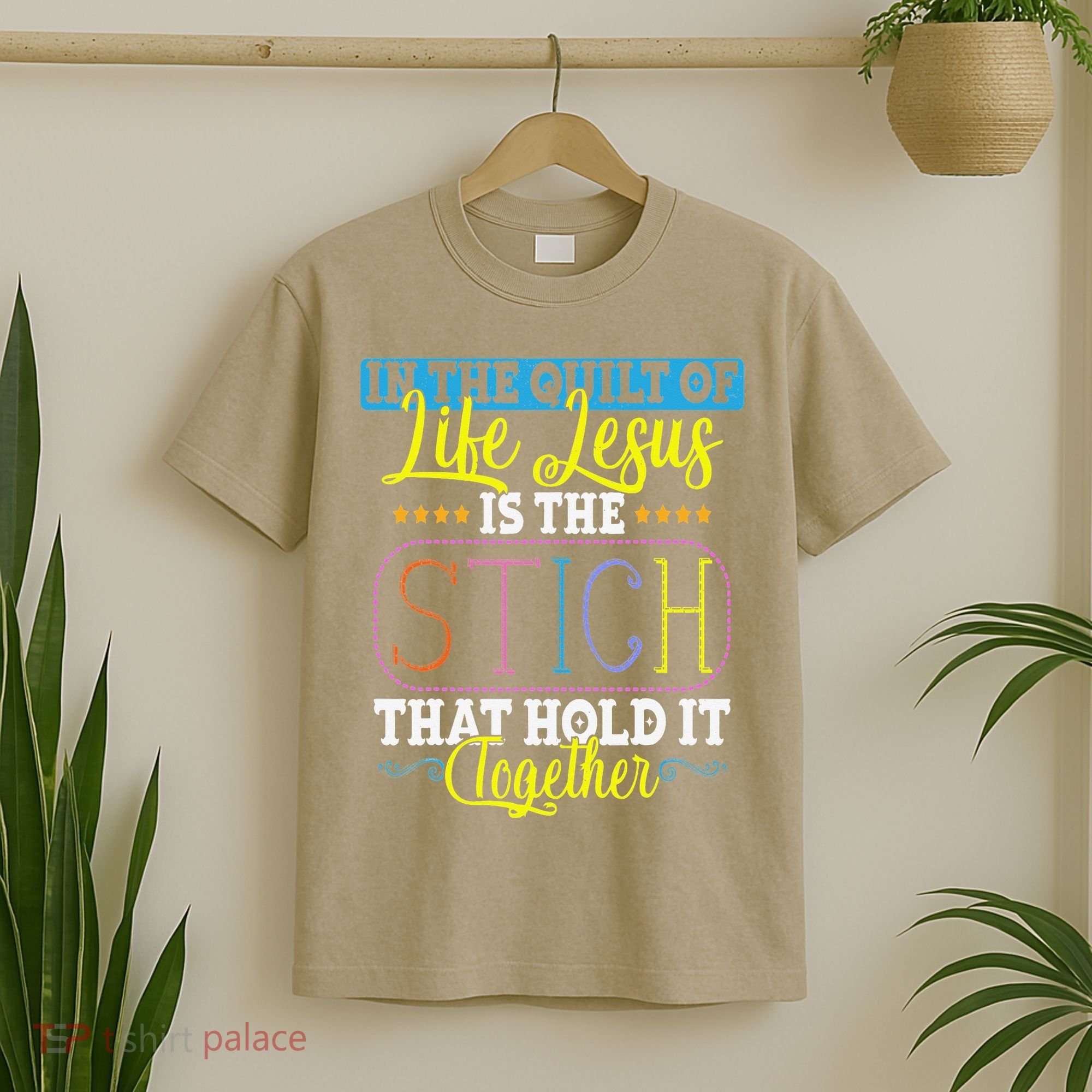 Sewing Jesus Quilting Needle Funny T-Shirt