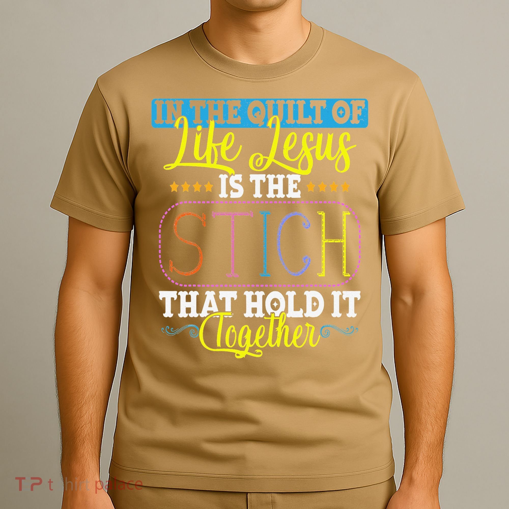 Sewing Jesus Quilting Needle Funny T-Shirt