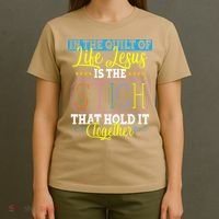 Sewing Jesus Quilting Needle Funny T-Shirt thumb 4