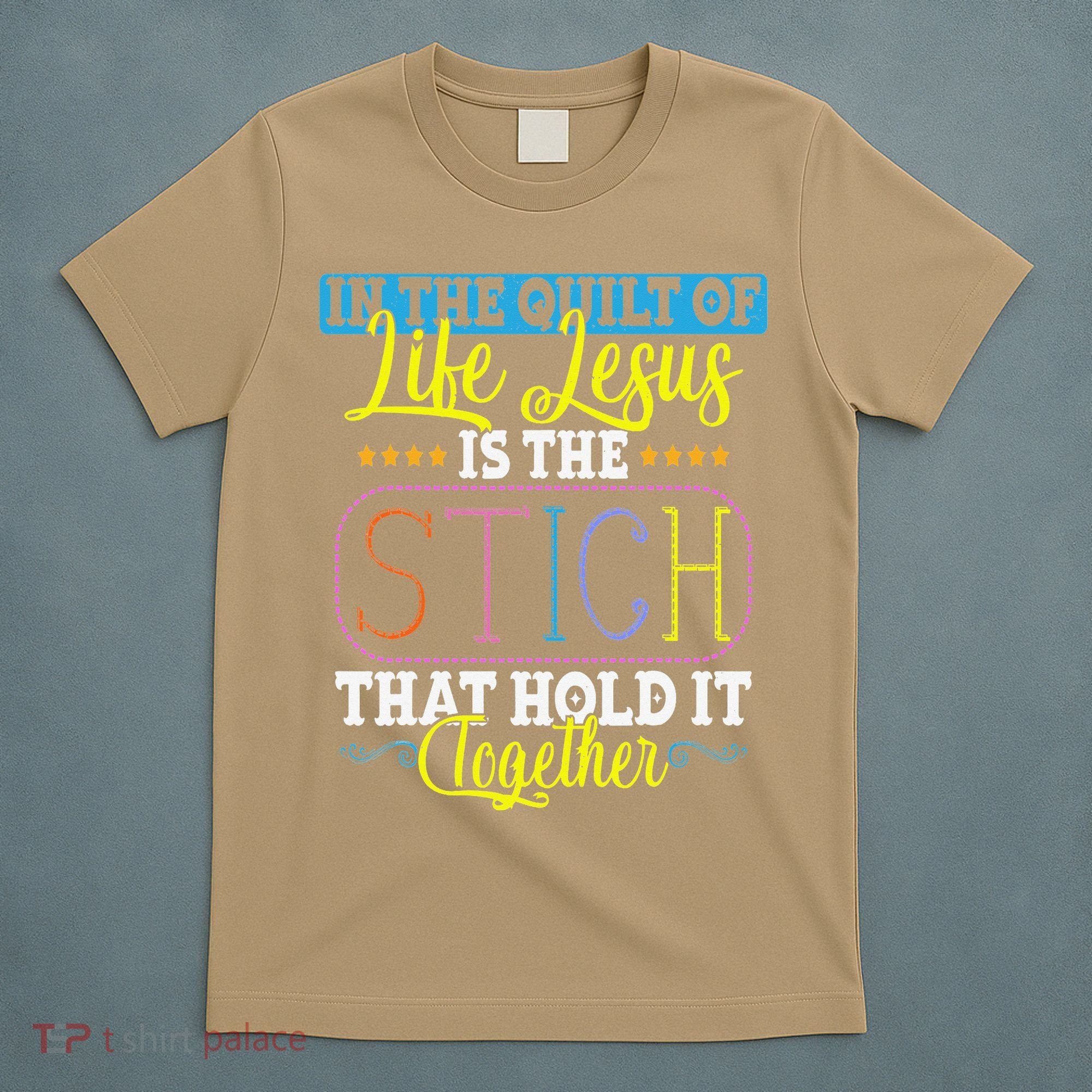 Sewing Jesus Quilting Needle Funny T-Shirt