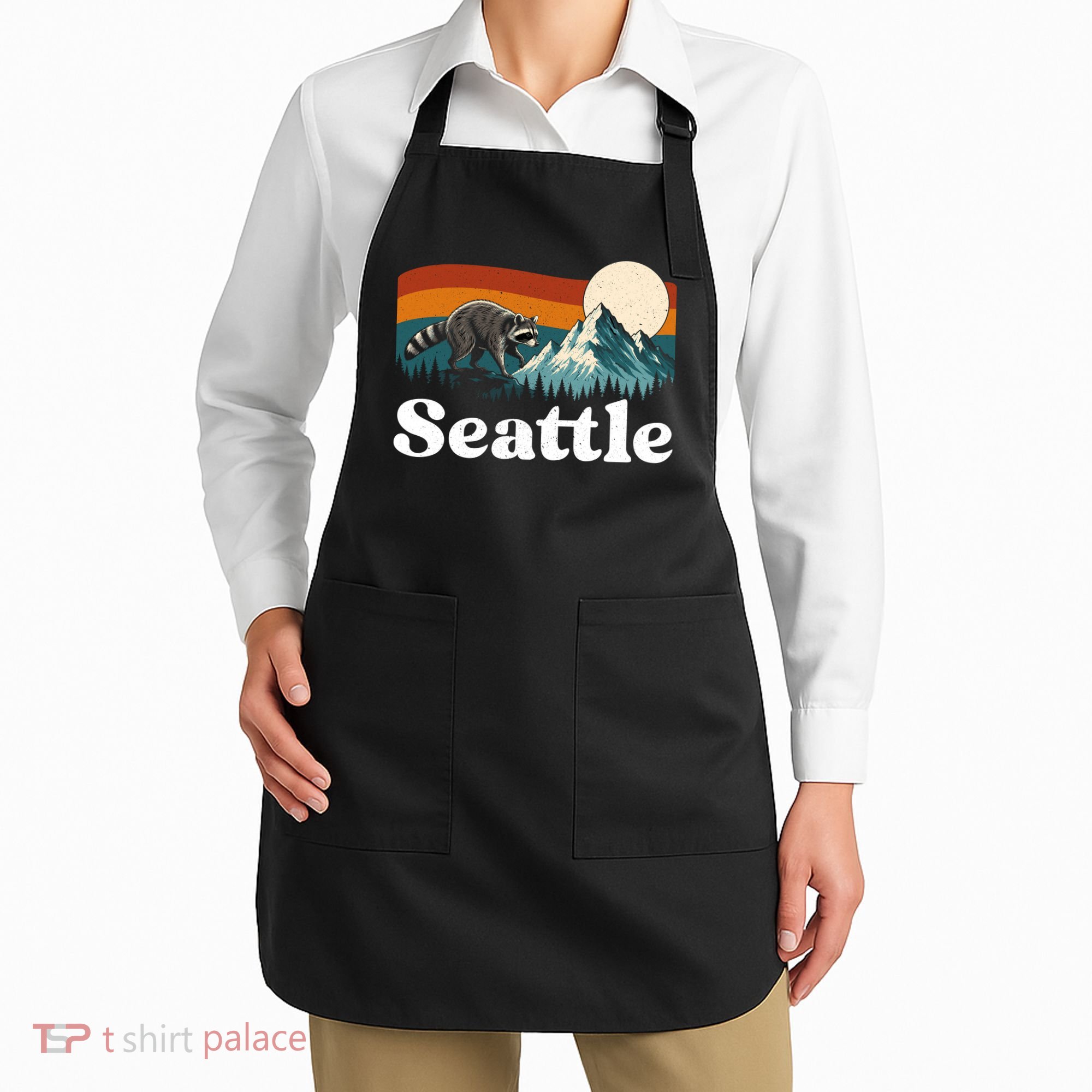 Seattle Jimothy Raccoon Meme Mountain Apron