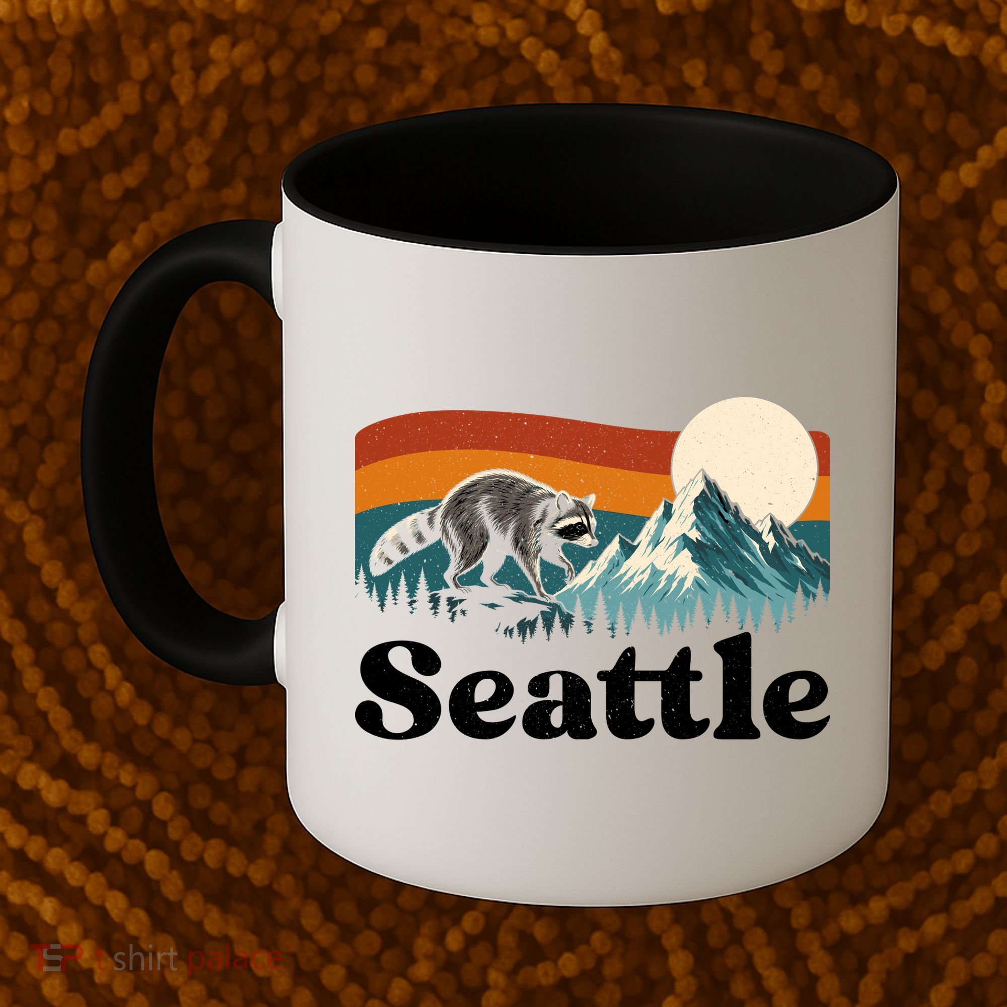 Seattle Jimothy Raccoon Meme Mountain Coffee Mug
