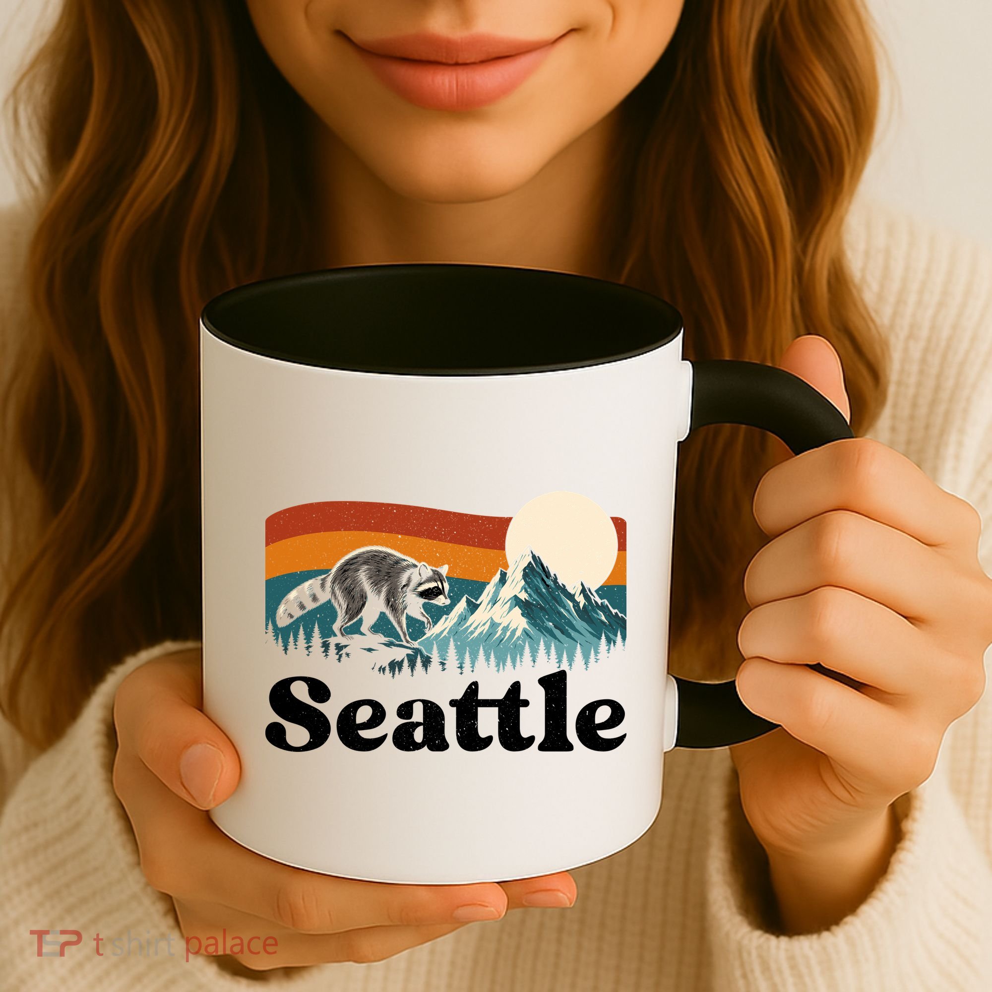 Seattle Jimothy Raccoon Meme Mountain Coffee Mug