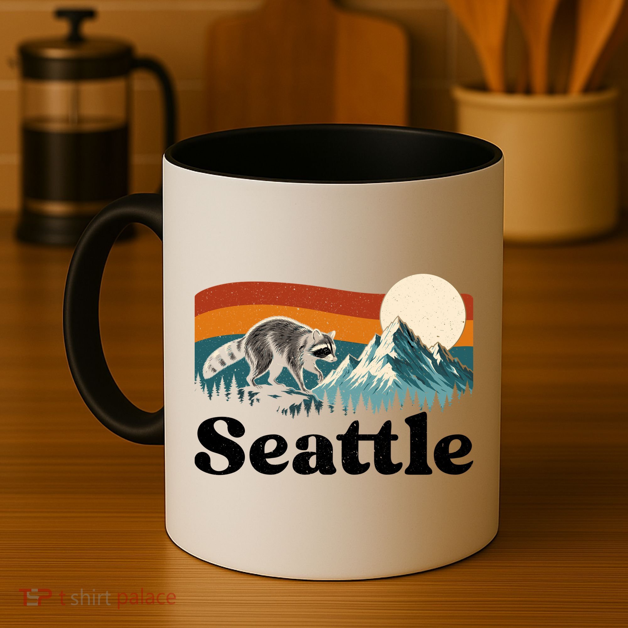 Seattle Jimothy Raccoon Meme Mountain Coffee Mug
