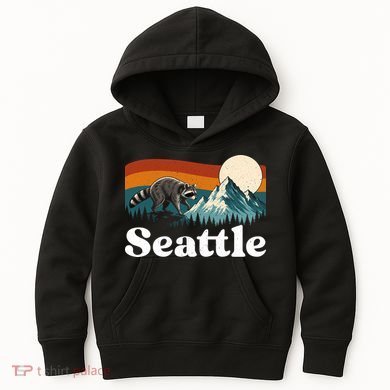 Seattle Jimothy Raccoon Meme Mountain Kids Hoodie
