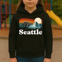 Seattle Jimothy Raccoon Meme Mountain Kids Hoodie thumb 3