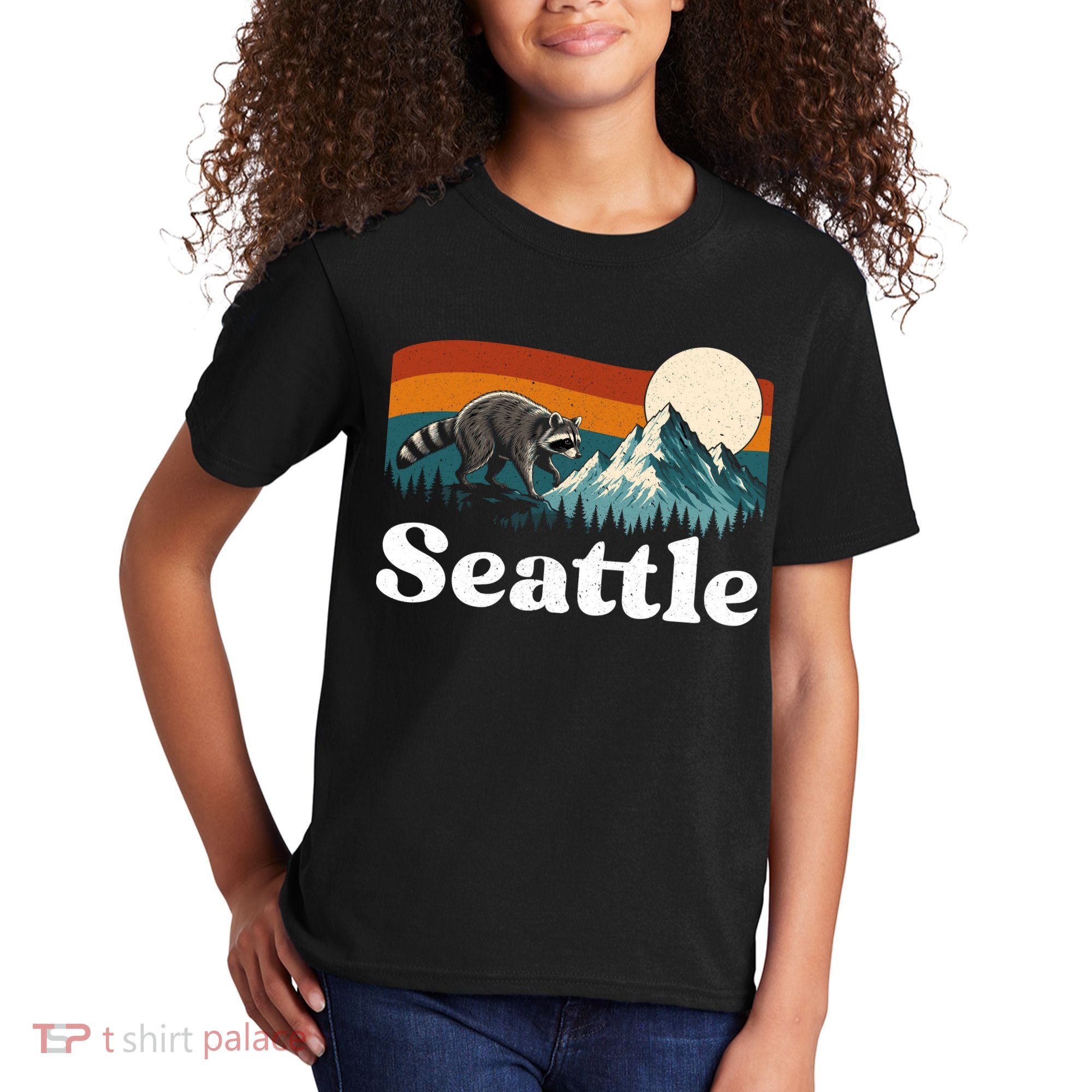 Seattle Jimothy Raccoon Meme Mountain Kids T-Shirt
