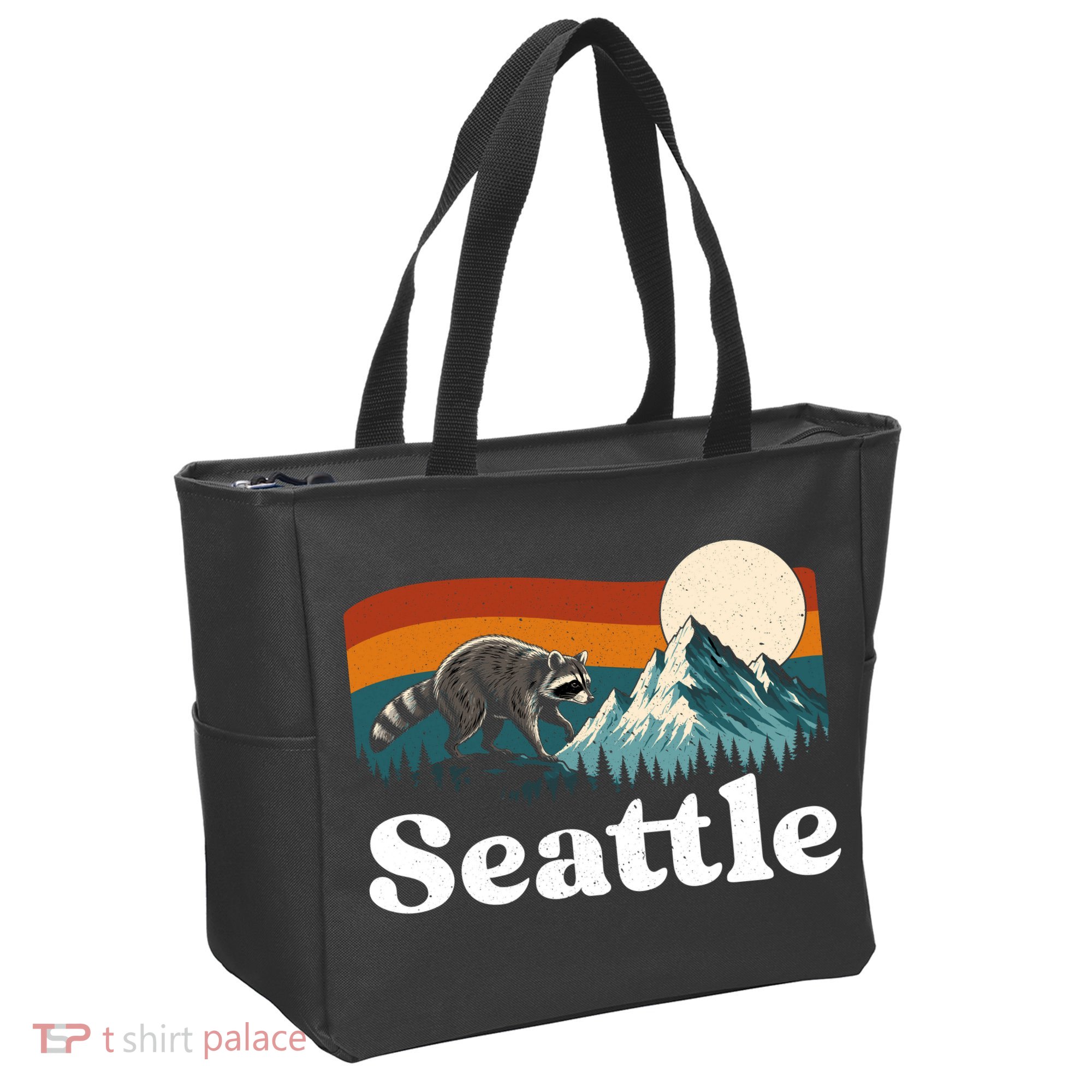 Seattle Jimothy Raccoon Meme Mountain Tote Bag
