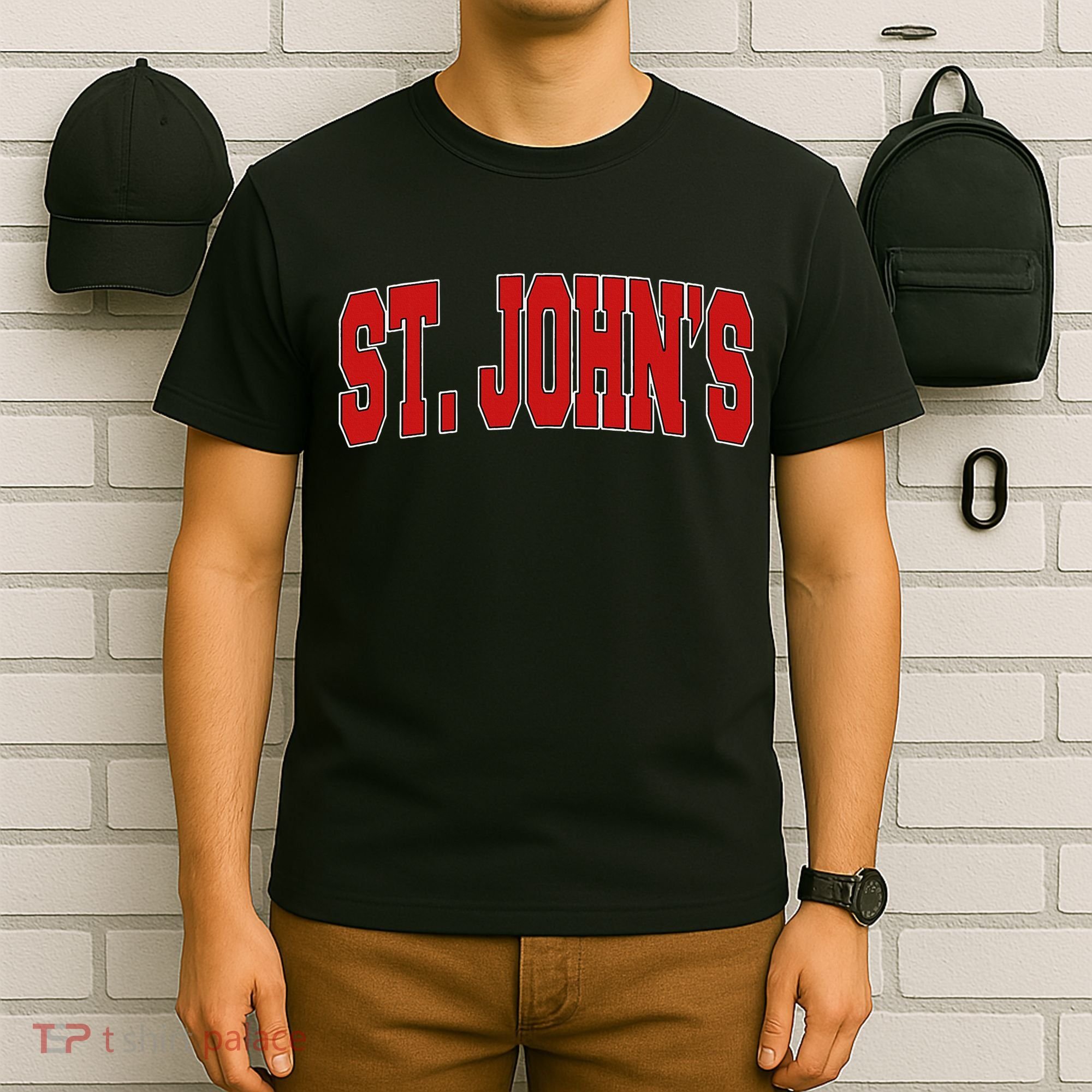St John S Canada Varsity Style Vintage Retro Canadian Sports T-Shirt
